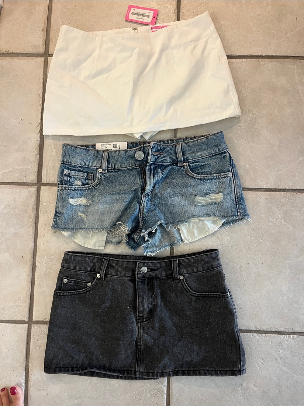 3 mini skirt/ shorts barely worn and new.